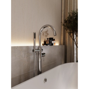 Напольный смеситель для ванны с душем STWORKI Эстерсунд ES-06cr