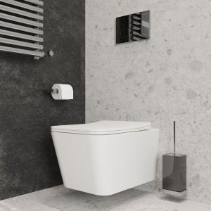 Унитаз подвесной Aqueduto Macio MAC0120 безободковый, с микролифтом, белый матовый