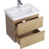 Тумба с раковиной SanStar Тоскана 60 дуб сонома светлый, раковина Sanita luxe Fest 60