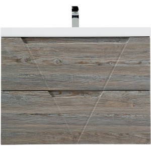 Тумба с раковиной BelBagno Vittoria 90 подвесная, pino, белая глянцевая раковина