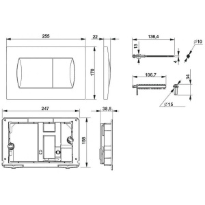 Кнопка смыва Roca Active 8901160B2 хром