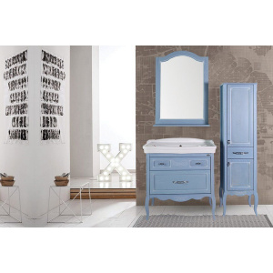 Купить Мебель для ванной ASB-Woodline Модерн 85 рошфор, белая патина в Москве с доставкой Мебель для ванной ASB-Woodline Модерн 85 рошфор, белая патина