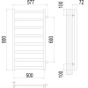 Полотенцесушитель водяной Terminus Аврора П8 500x800