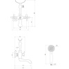 Смеситель для ванны с душем Славен Коттедж А СЛ-ДВ-А30