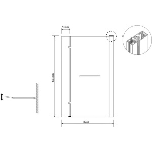 Шторка на ванну Grossman GR-108 80x140, профиль хром