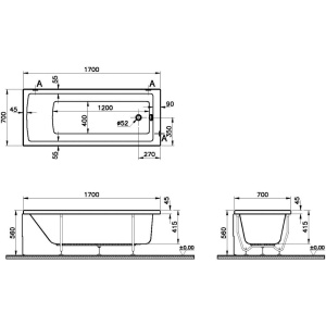 Акриловая ванна VitrA Neon 170x70 52530001000