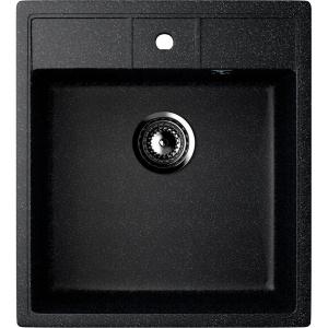 Комплект Мойка кухонная Ulgran U-406 -308 черная + Смеситель Domaci Солерно DC-3013 морион