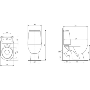 Унитаз-компакт Rosa Сканди белый