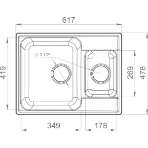 Купить Мойка кухонная GranFest Quarz Z09 черный в Москве с доставкой Мойка кухонная GranFest Quarz Z09 черный