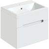 Тумба с раковиной DIWO Коломна, 60, подвесная с накладной раковиной, белая, МДФ