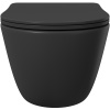 Унитаз подвесной Aqueduto Ovo OVO0140 безободковый, с микролифтом, черный матовый