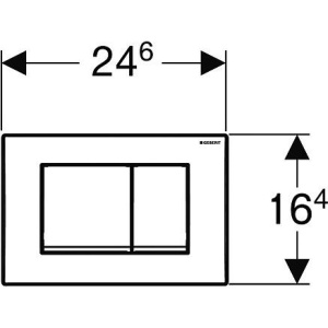 Кнопка смыва Geberit Delta 30 матовый хром