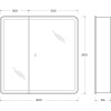 Зеркало-шкаф BelBagno Marino SPC-MAR-800/800-2A-LED-TCH, с подсветкой