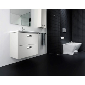 Купить Тумба с раковиной Roca Gap 60 белый глянец в Москве с доставкой Тумба с раковиной Roca Gap 60 белый глянец