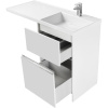 Тумба с раковиной Aquaton Лондри 60 1A2359K0LH010 белый глянец