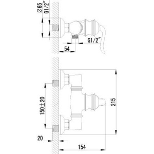 Смеситель для душа Lemark Brava LM4703G