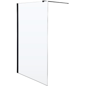 Душевая перегородка Parly Т100В 100x190, профиль черный, стекло прозрачное