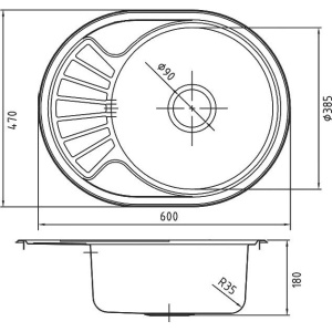 Мойка кухонная IDDIS Suno SUN60SDi77 матовая