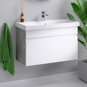 Мебель для ванной Aqwella Smart 80 бетон светлый