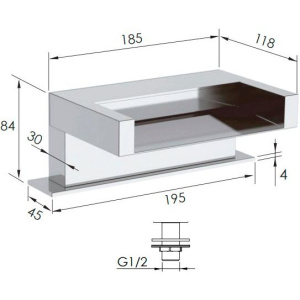 Излив Remer 91ZCA на борт ванны