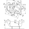 Акриловая ванна Vagnerplast Melite R 160x105 см, угловая, с каркасом, асимметричная