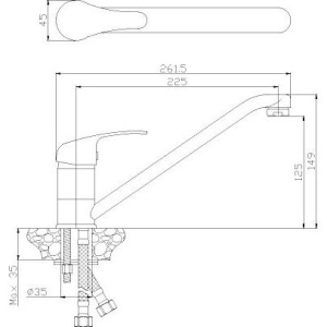 Купить Смеситель для кухни Rossinka Y Y35-21 в Москве с доставкой Смеситель для кухни Rossinka Y Y35-21