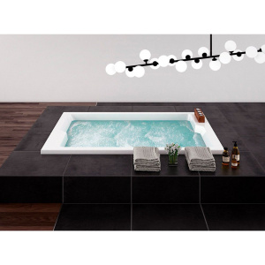 Акриловая ванна Cezares Plane Duo 190x145 см, с каркасом, для двоих