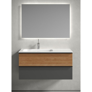 Мебель для ванной Sancos Delta 100 L дуб красный, графит