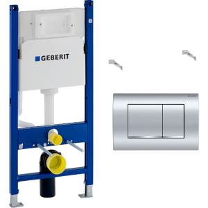 Комплект Унитаз подвесной Vincea Globo + Шумоизоляция Geberit + Инсталляция Duofix Delta 458.163.21.1 с кнопкой смыва, хром