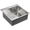 Комплект Мойка кухонная Paulmark Kroner PM215151-BS брашированная нержавеющая сталь + Смеситель Dosse Do214418-SS