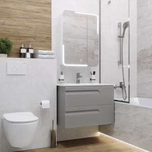 Зеркало-шкаф Laparet Atlas 60х80 с подсветкой, диммером, с функцией антизапотевания, с розеткой