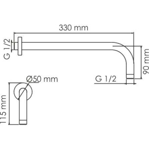 Кронштейн для верхнего душа Wasserkraft Mindel A146