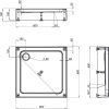 Поддон для душа Aquanet GL180 80х80
