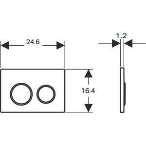 Кнопка смыва Vincea VFP-005MB матовая черная