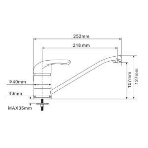 Смеситель для раковины Olive'S Profi PF1506 хром