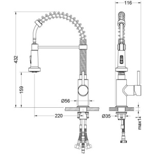 Смеситель для кухни Aquatek Европа AQ1387MB черный