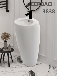 Раковина напольная 380х380х830 мм WeltWasser LEERBACH 3838 GL-WT (10000005489)