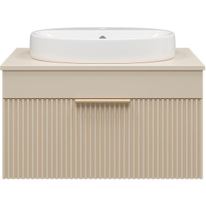 Тумба с раковиной Brevita Enfida 70, подвесная, бежевая