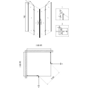 Душевой уголок Niagara Nova NG-6613-08 90x90, квадратный