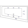 Акриловая ванна Excellent Sfera WAEX.SFP17.LINE P 170x100 см, угловая, с гидромассажем, с каркасом, со сливом-переливом, асимметричная