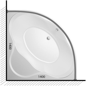 Купить Карниз для ванны Triton Грация 140х140 в Москве с доставкой Карниз для ванны Triton Грация 140х140