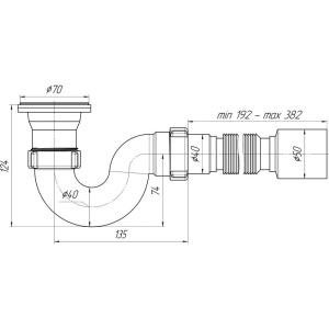 Сифон для поддона АНИ пласт E115