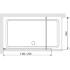 Душевая перегородка RGW Walk In WA-012B 120x200, профиль черный, стекло прозрачное