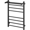 Полотенцесушитель электрический EWRIKA Пенелопа L2 80х50, черный матовый, с полкой