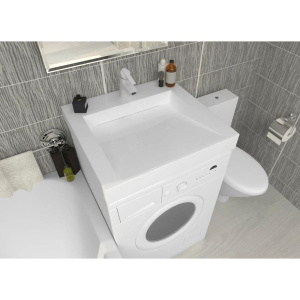 Раковина Stella Polar Берта SP-00000238 60, на стиральную машину, с кронштейнами и сифоном