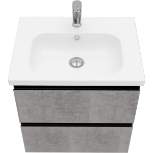 Тумба с раковиной Laparet Electra 60 подвесная, хромикс серебро