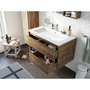 Купить Тумба с раковиной STWORKI Карлстад 90 дуб рустикальный в Москве с доставкой Тумба с раковиной STWORKI Карлстад 90 дуб рустикальный