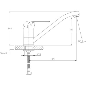 Смеситель для кухни Rush Fiji FI1835-27