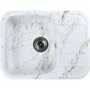 Мойка кухонная Wisent WB20-13 мрамор бело-золотой