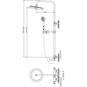 Купить Душевая стойка BelBagno Uno DOCM CRM в Москве с доставкой Душевая стойка BelBagno Uno DOCM CRM